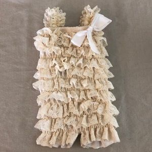 Ivory Lace Romper for baby girl! 12-18 months